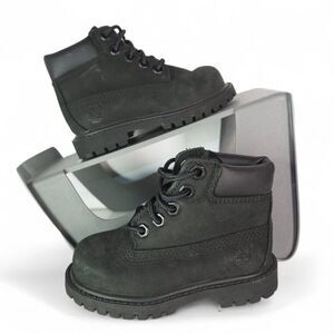 Timberland Premium Waterproof 6" Nubuck Boots Black A4025 Infant 5